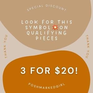 Bundle & Buy 3 items for $20